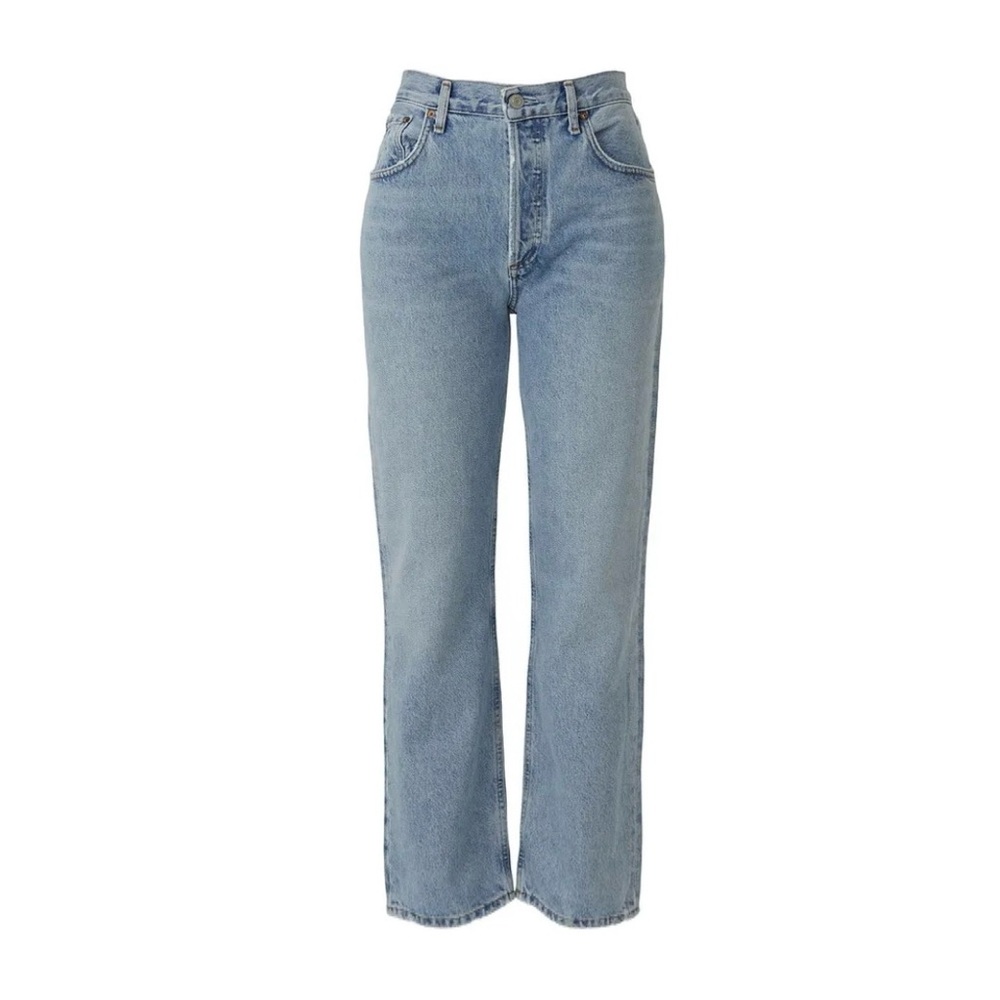 AGOLDE Ripley Cotton High-Rise Straight Jeans in Riptide